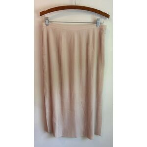 & Other Stories beige/cream pleated midi skirt, size 10.